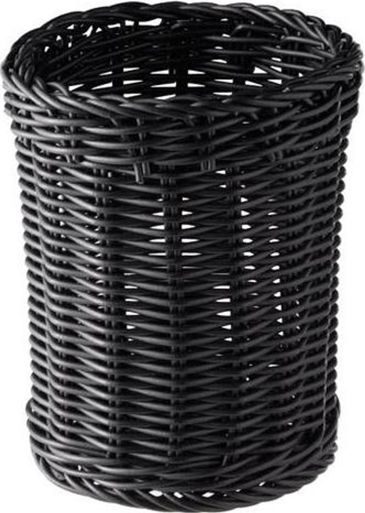 APS 40007 Besteckkorb ECONOMIC, Ø 12 cm, Höhe 15 cm, Polypropylen, schwarz