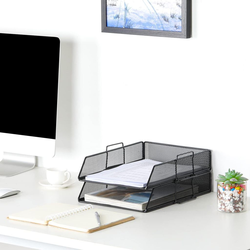 Stapelbare Metalen Dokumentenhalter und Organizer für das Büro