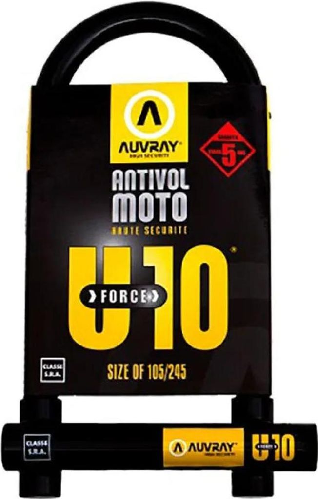 Auvray Force 10 Bügelschloss Schwarz 95 x 194 mm Schwarz 95 x 194 mm