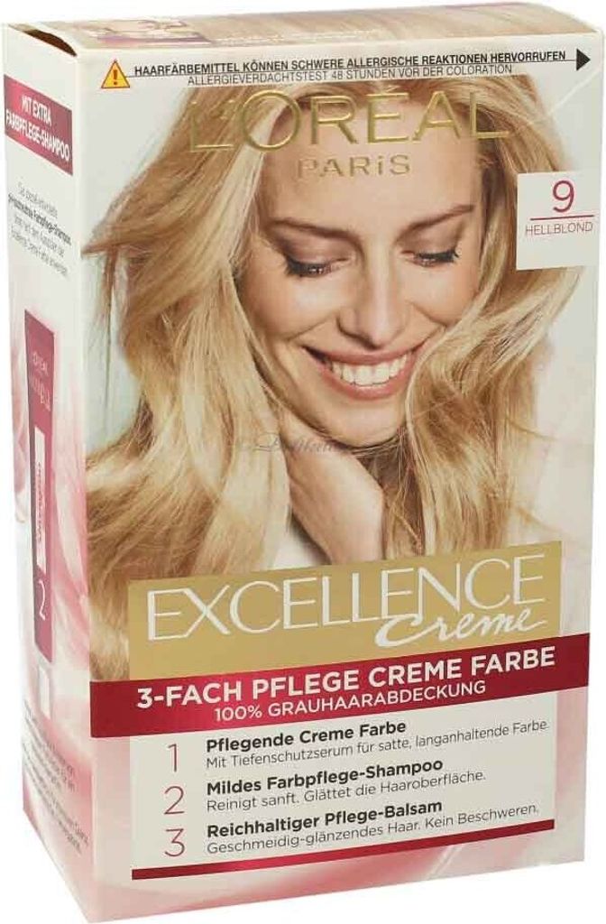L'Oréal Paris Excellence Cream Permanent Hair Colour 9 Light Blonde 268g