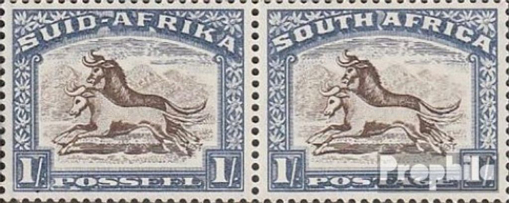 Briefmarken Südafrika 1947 Mi 199-200 waagerechtes Paar postfrisch Landesmotive