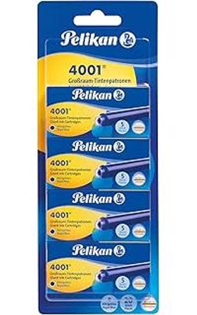 Pelikan Großraum-Tintenpatronen 4001 Tinte Königsblau, 20 Stück