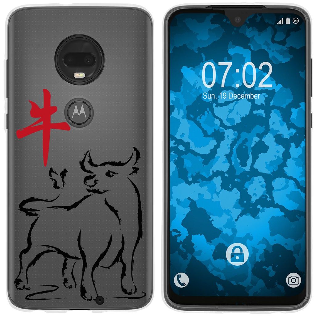 PhoneNatic Case kompatibel mit Motorola Moto G7 Silikon-Hülle Tierkreis Chinesisch M2