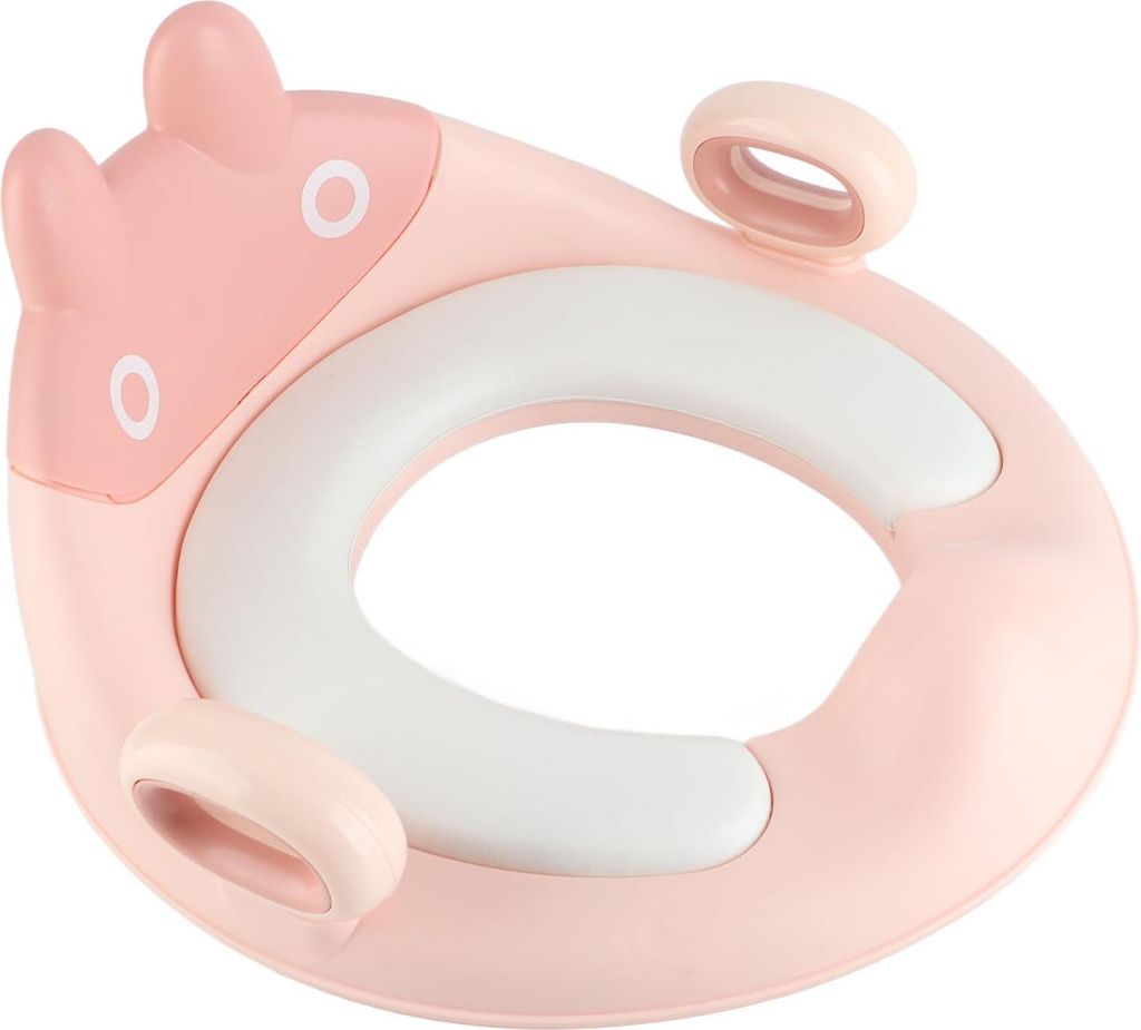 Kinder-Töpfchensitz, weich, spritzwassergeschützt, verhindert Verrutschen, Baby-Training, mit Griffen für Jungen und Mädchen, Rosa