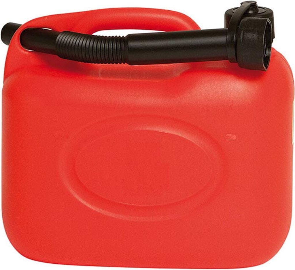 Benzinkanister Benzin-Kanister Kraftstoffkanister Kunststoff mit Trichter 5 Liter rot