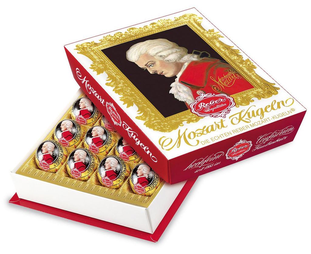 Reber Mozart-Kugeln Barock, Zartbitter, Pistazien-Marzipan, Produktbild 