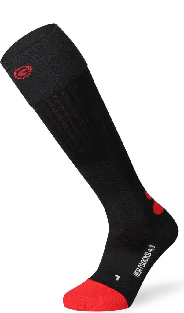 Lenz Heat Sock 4.1 Toe Cap beheizbare Socken, schwarz/rot, 31-34