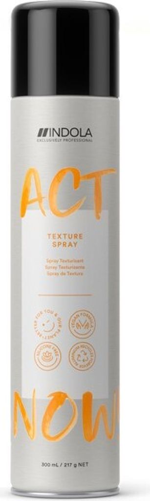 Indola Act Now Texture, Haarspray, Unisex, Alle Haare, 300 ml, Texturierung, Volumengebend, Éther diméthylique · Alcool dénaturé* · VP/VA Cop...