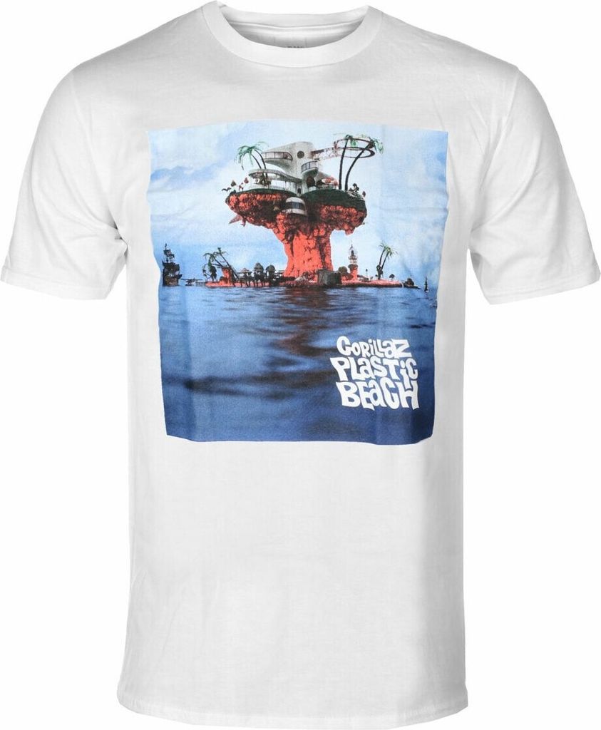 Gorillaz - "Plastic Beach" T-Shirt für Herren/Damen Uni RO2910 (S) (Weiß)