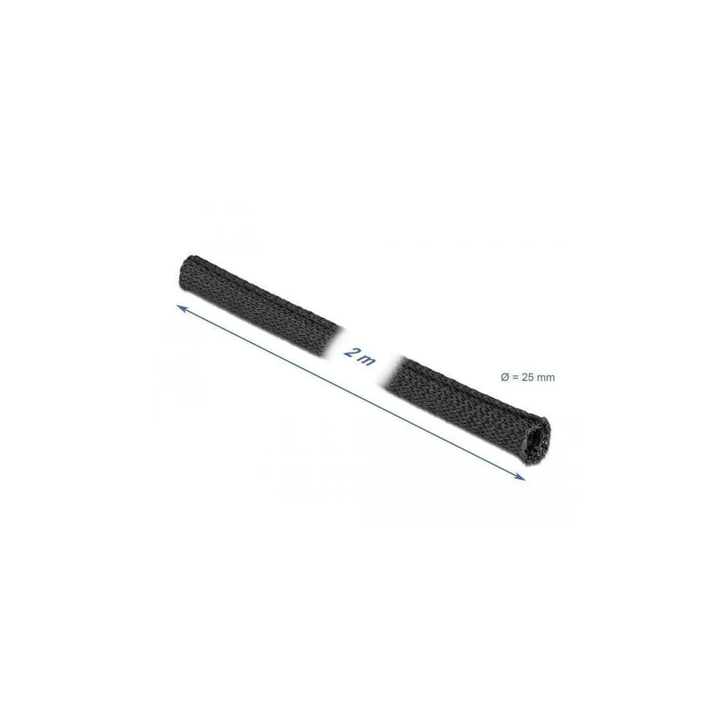 Gaine de Rangement de Câble Flexible 2m Noir DeLOCK - Organisateur de Bureau