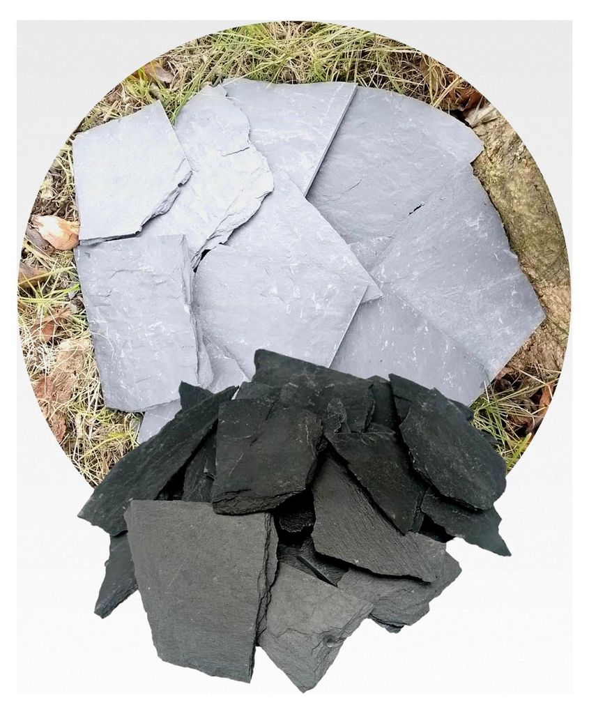 Schieferplatten 5 bis 10 cm für Garten Dekoration: 20 kg Schieferbruch Ziersteine für Wege und Gartengestaltung