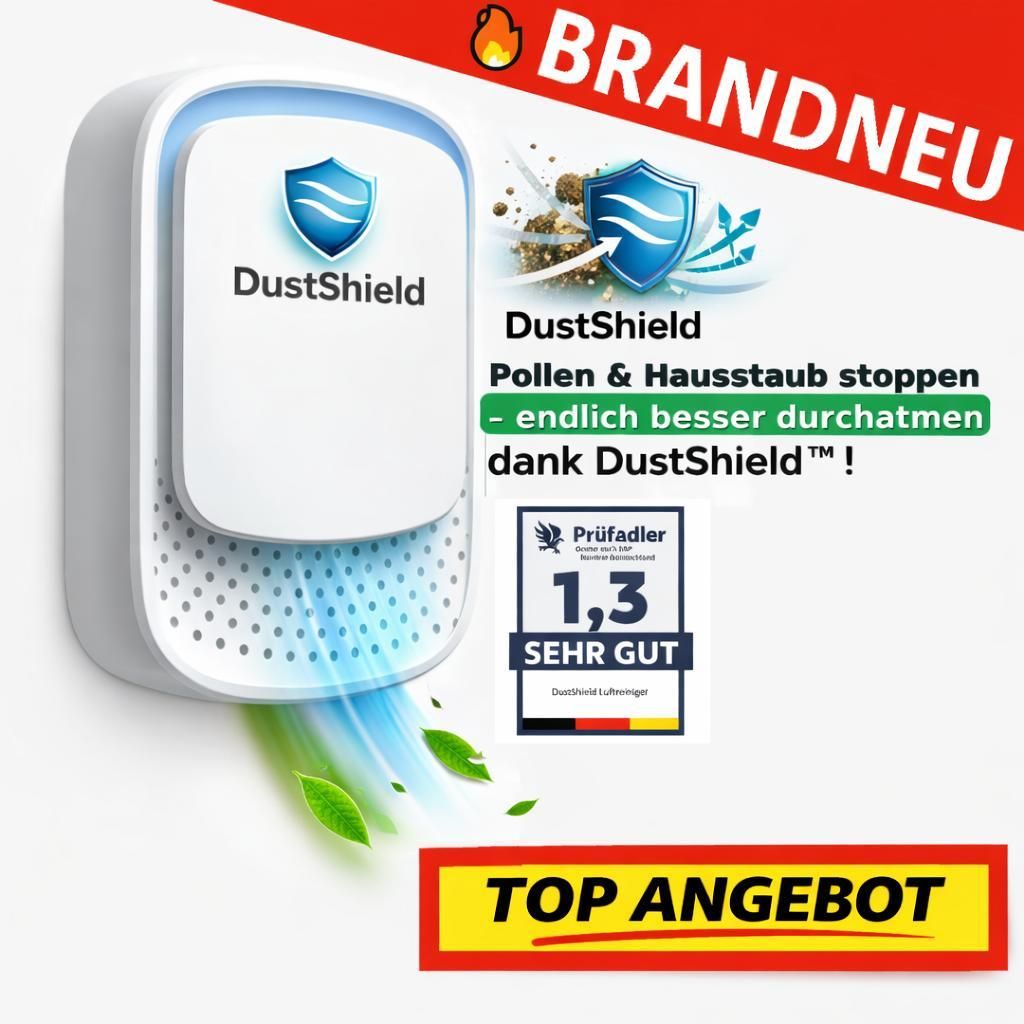 DustShield Luftreiniger Ionisator Allergiker Pollen & Hausstaub leise stoppen!