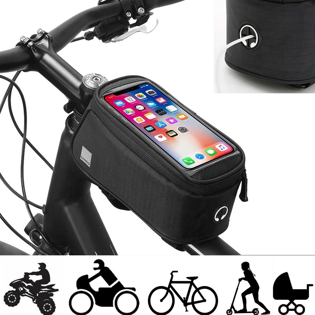 Handyhalterung wetterfest für Motorola Moto E6 Play Fahrrad Stange Handy Halter Motorrad Halterung Roller