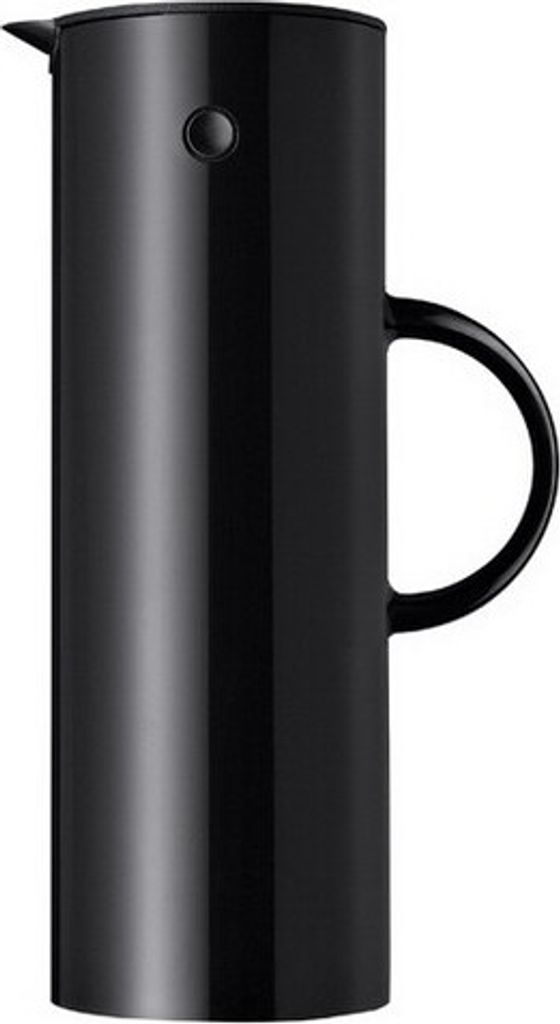 1x Stelton Isolierkanne "Milano" 1 l, schwarz Kaffeekanne, Thermokanne