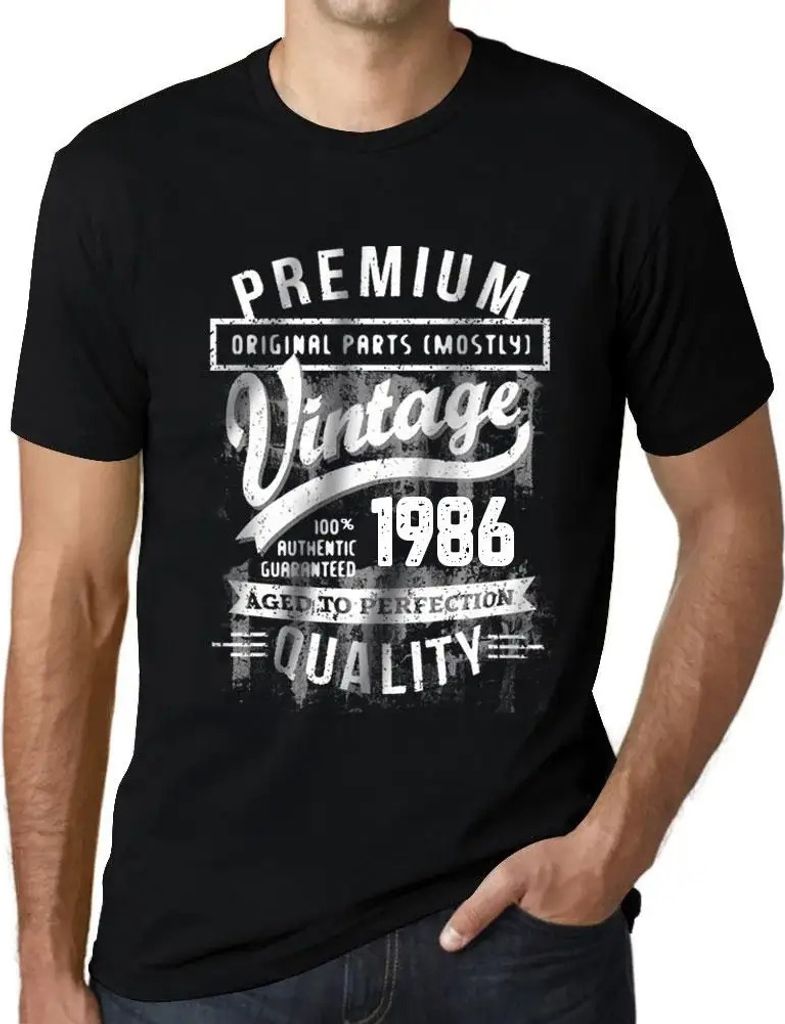 Herren Grafik T-Shirt Originalteile (meist) bis zur Perfektion gealtert 1986 – Original Parts (Mostly) Aged to Perfection 1986 – Geschenk 38.