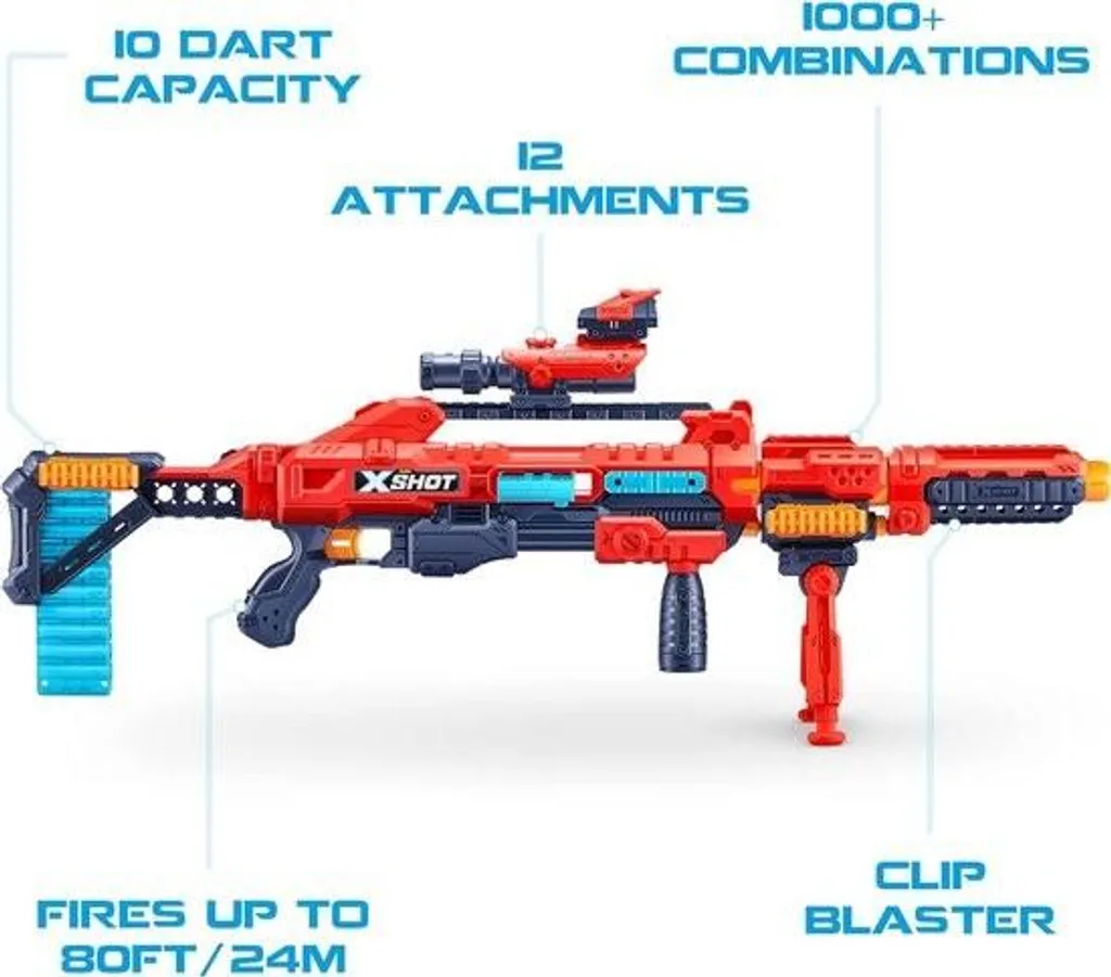 Blaster X-Shot Excel Regenerator 1000 Combinaisons avec 48 Munitions Mousse