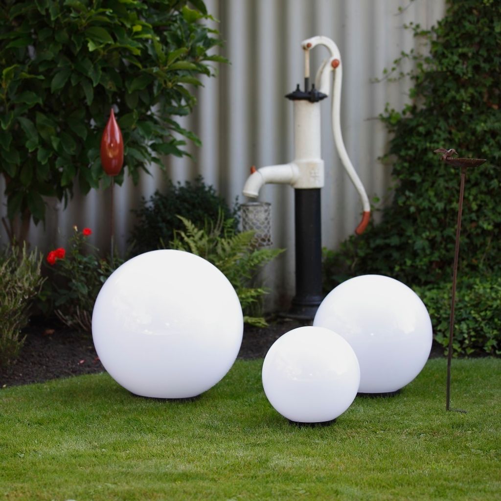 Kugelleuchte 3er Set 20/30/40cm weiß Kugellampen Produktbild 2