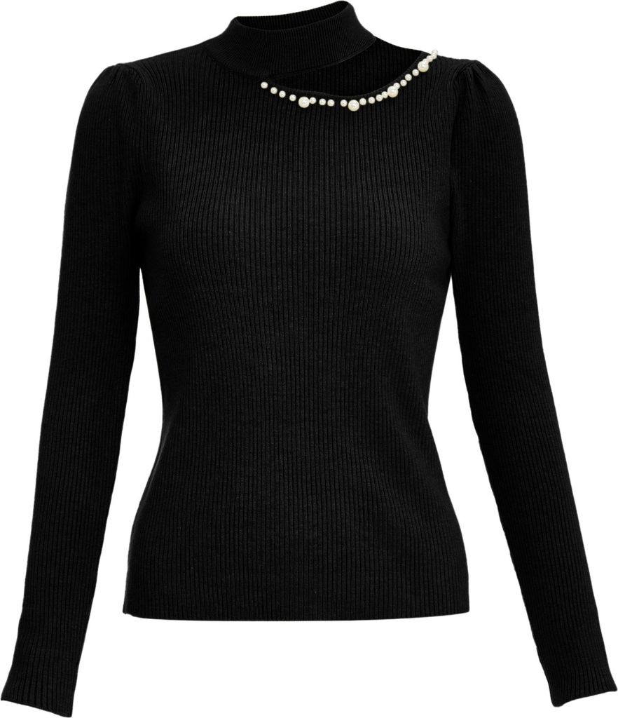 paino damen strickpullover - schwarz, M