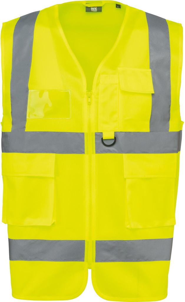 WK. Designed To Work Recycelte HI-VIS SICHERHEITSWESTE mit Reißverschluss