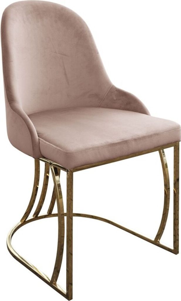 Stuhl SOPHIE in goldenem Chrom