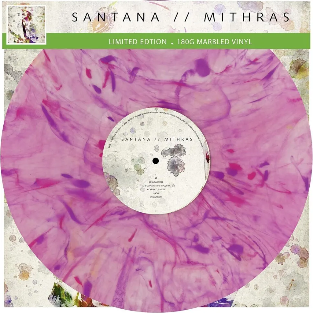 Santana Mithras Vinyle LP Couleur Marbrée Lilas - Édition Limitée Rare