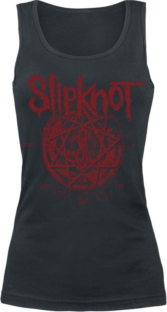 Slipknot Top Damen Star Symbol schwarz Band-Merch, Bands, Horror 100% Baumwolle L