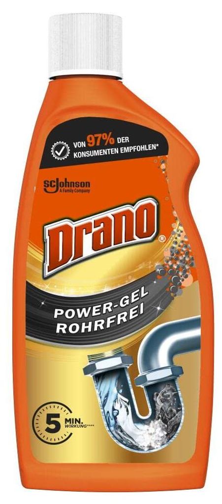 Drano Extra Stark, Power Gel, Abflussreiniger, 500 ml Produktbild 