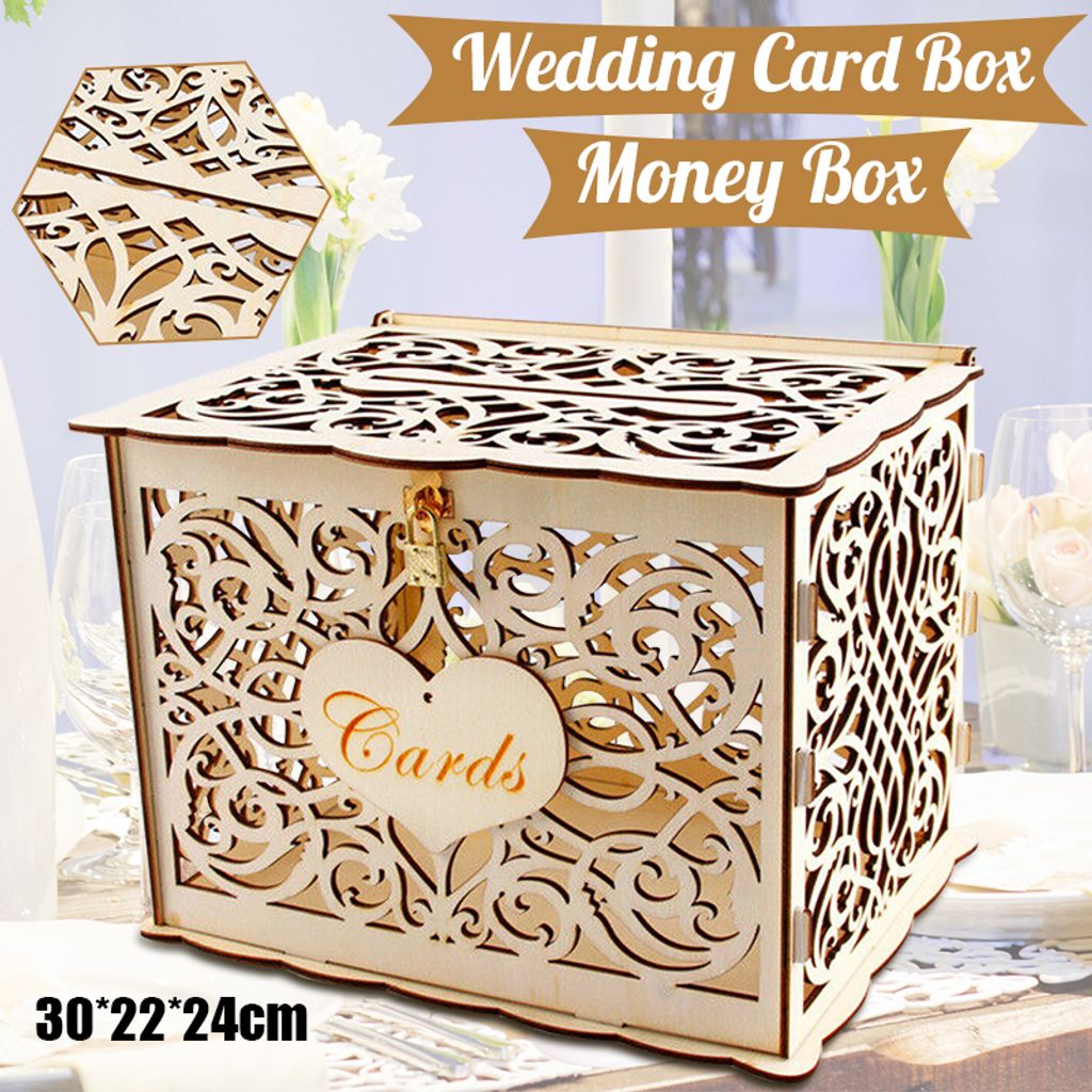 Kartenbox Hochzeit Glückwunschkartenbox Briefbox Geldbox Geschenkkartenbox Deko 