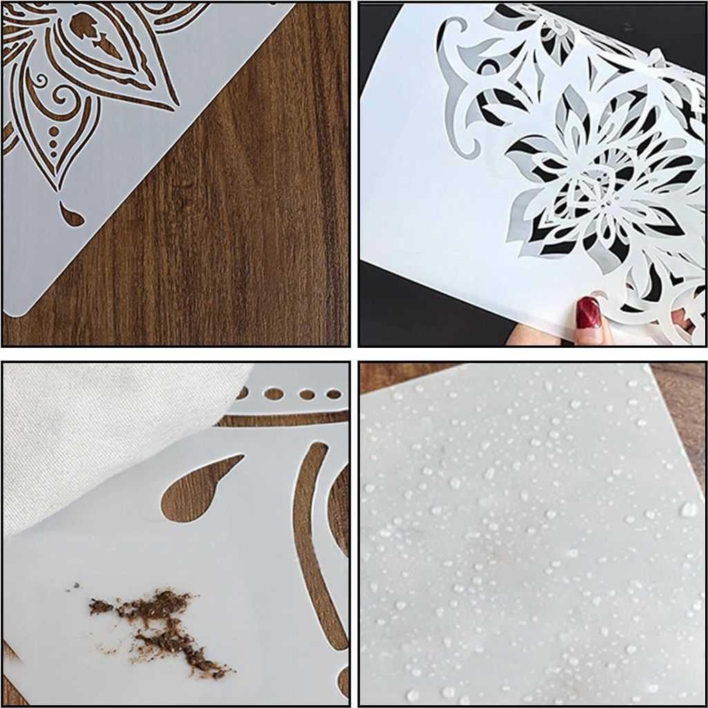 9 Stück Sonnenblumen-Schablonen, Druckmalerei Schablonen, Waschbare Malerei Schablonen, Verwendet für Malerei, Leinwand, Scrapbooking Kartenherst...