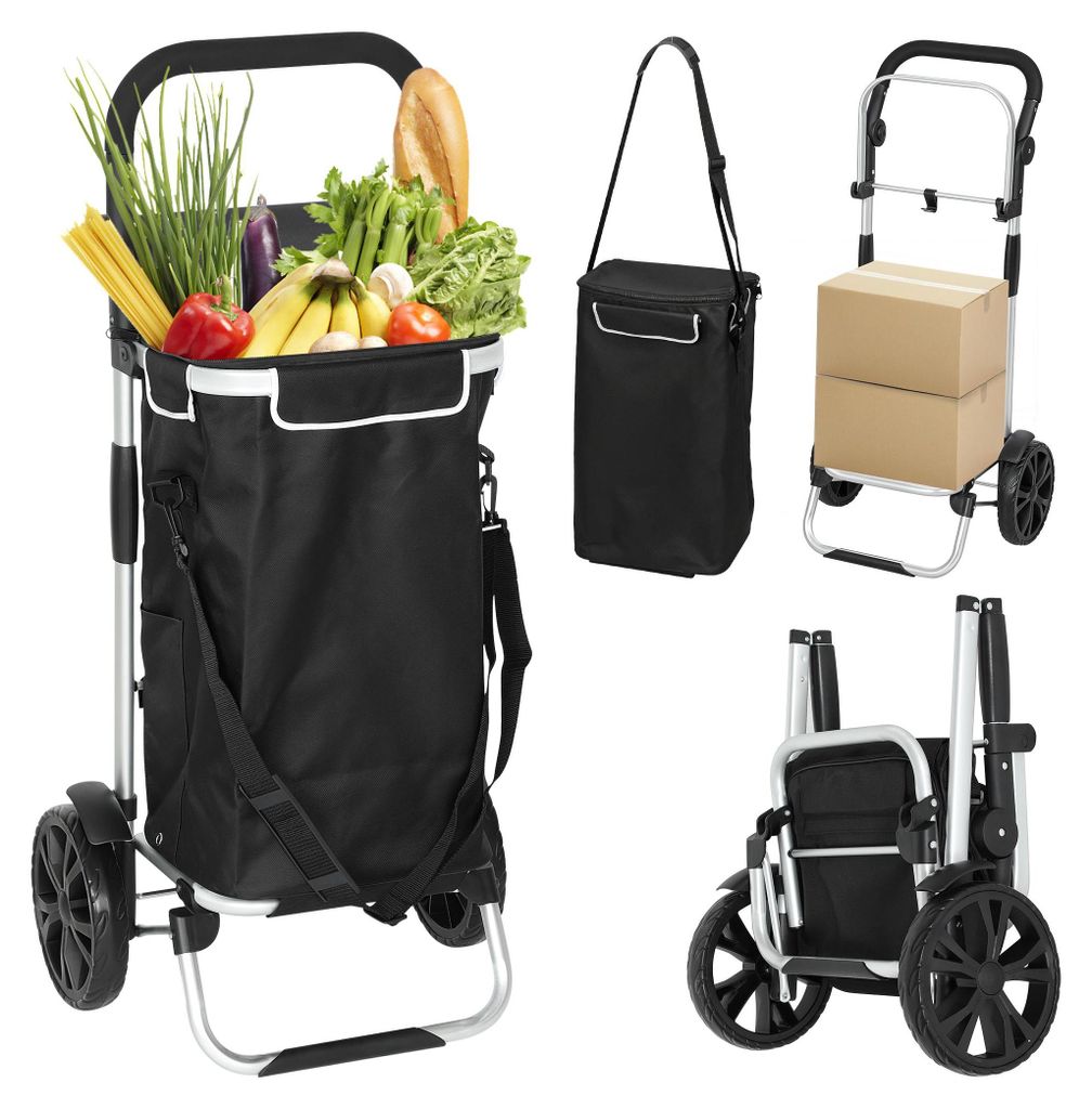 HOMCOM 3-in-1 Einkaufstrolley klappbar mit 40L Kapazität Produktbild 