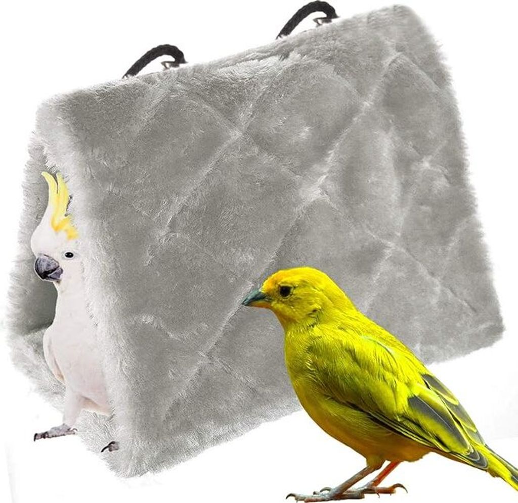 Hängematte für Vögel, Papageien, zum Aufhängen, Höhle, Käfig, Vogelnest, Plüschhütte, Zelt, Bett, warmes Vogel-Winternest, Haus oder Käfig...