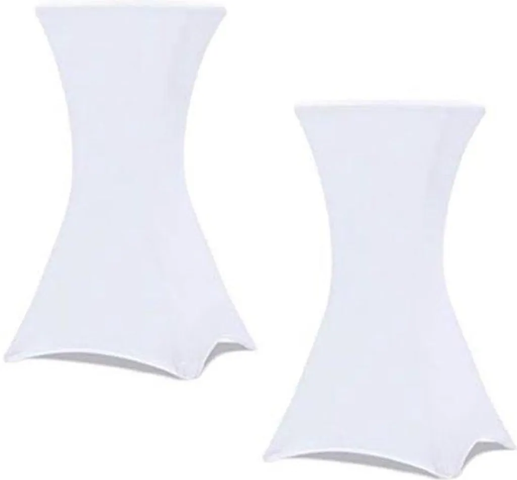 Housses de Chaises Hautes Blanches 105 cm pour Réception et Buffet