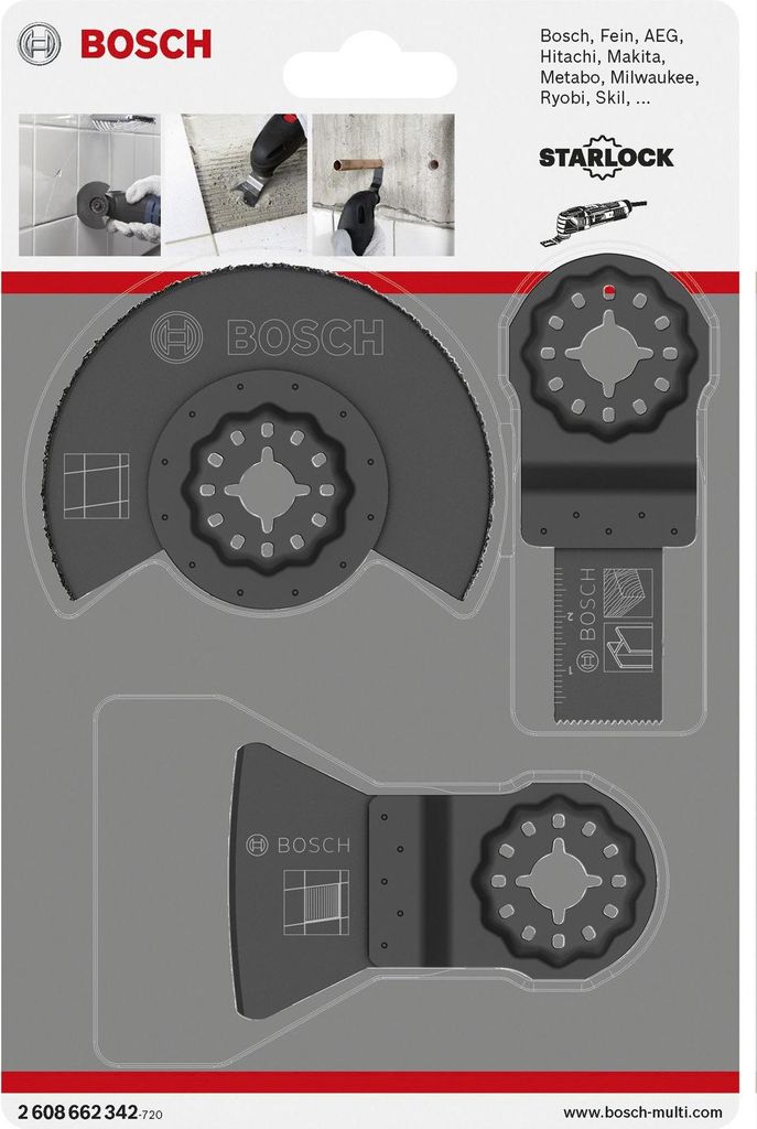 Bosch Multicutter Fliesen Set 3 tlg. Produktbild 