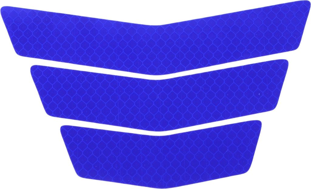 Reflektierender Stoßstangenaufkleber fluoreszierendes blaues Rechteck Dreipfeilmuster reflektierender Autosticker personalisierte Dekoration Fahrz...