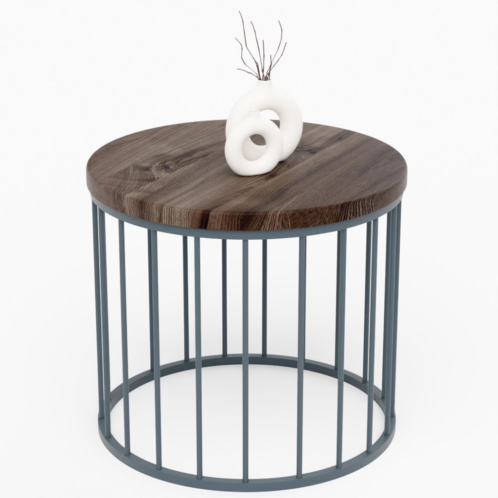 LAMO Manufaktur Couchtisch rund aus Holz 50 x 45 cm - Beistelltisch rund, Wohnzimmertisch, Sofatisch - kleiner Tisch, modern coffee table, Beistell...