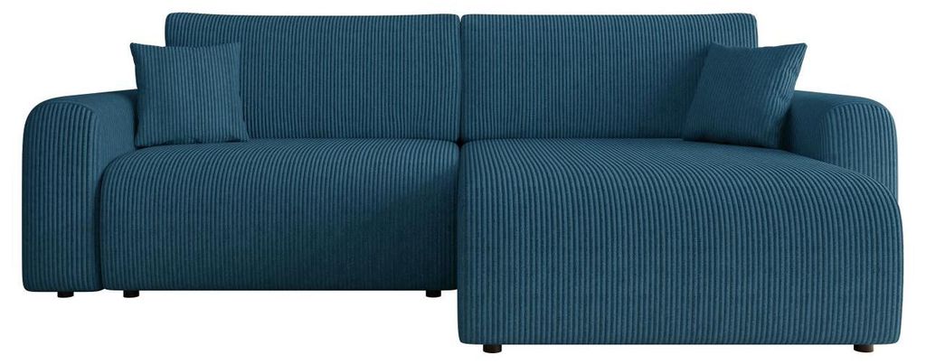 MIRJAN24 Ecksofa Floryn L Cord, Polsterecke, L-Form Schlafsofa, Eckcouch mit Bettkasten (Farbe: Poso 05)