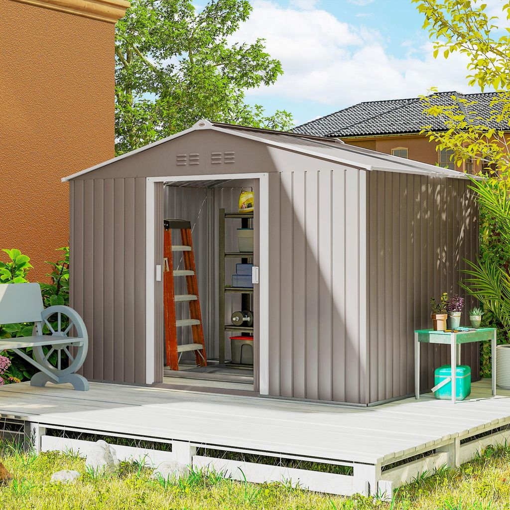 Domek ogrodowy Outsunny Metal 4,9 m², z dachem dwuspadowym, Zdjęcie produktu 