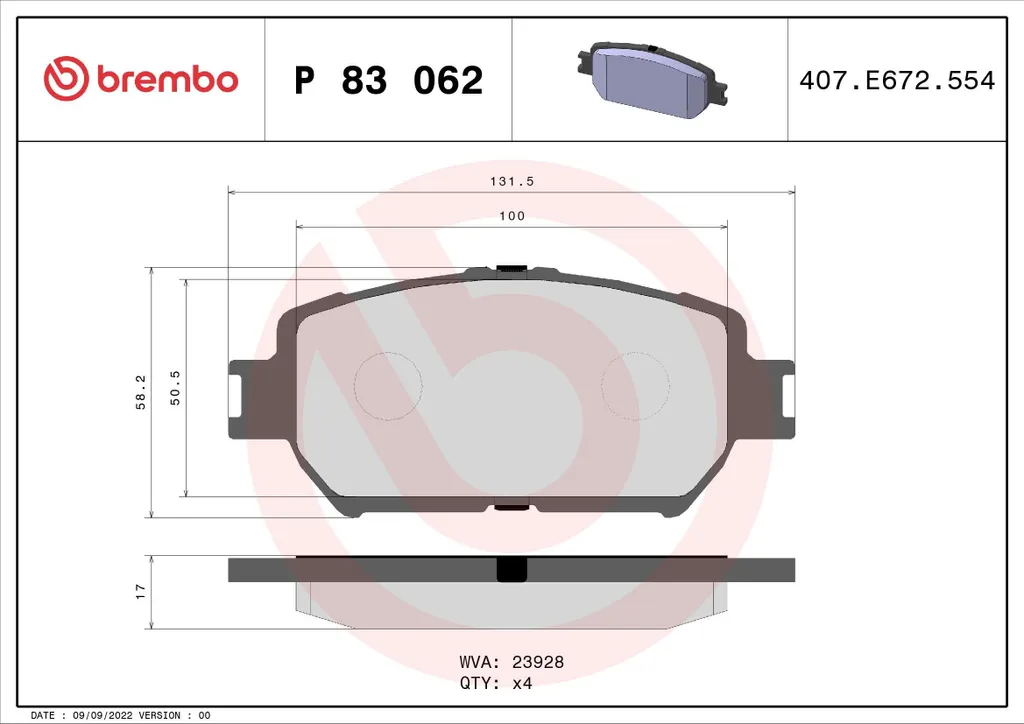 Plaquettes Brembo P 83 062 : stop aux bruits de frein sur Camry V3