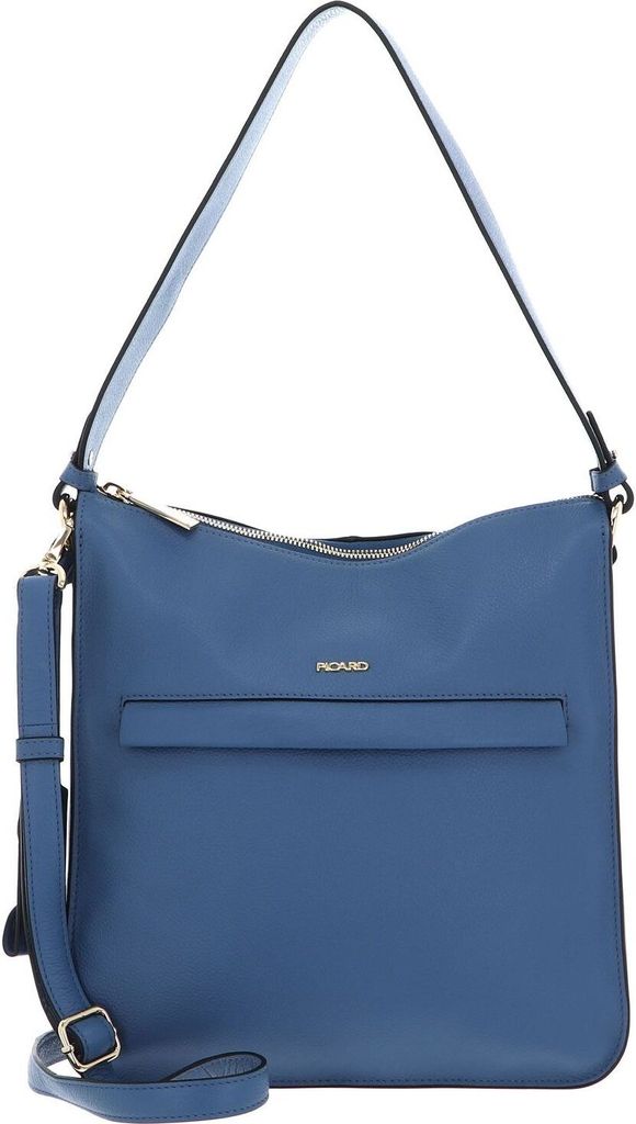 PICARD Leder Handtasche Umhängetasche Stash Cross Bag Wintersky blau