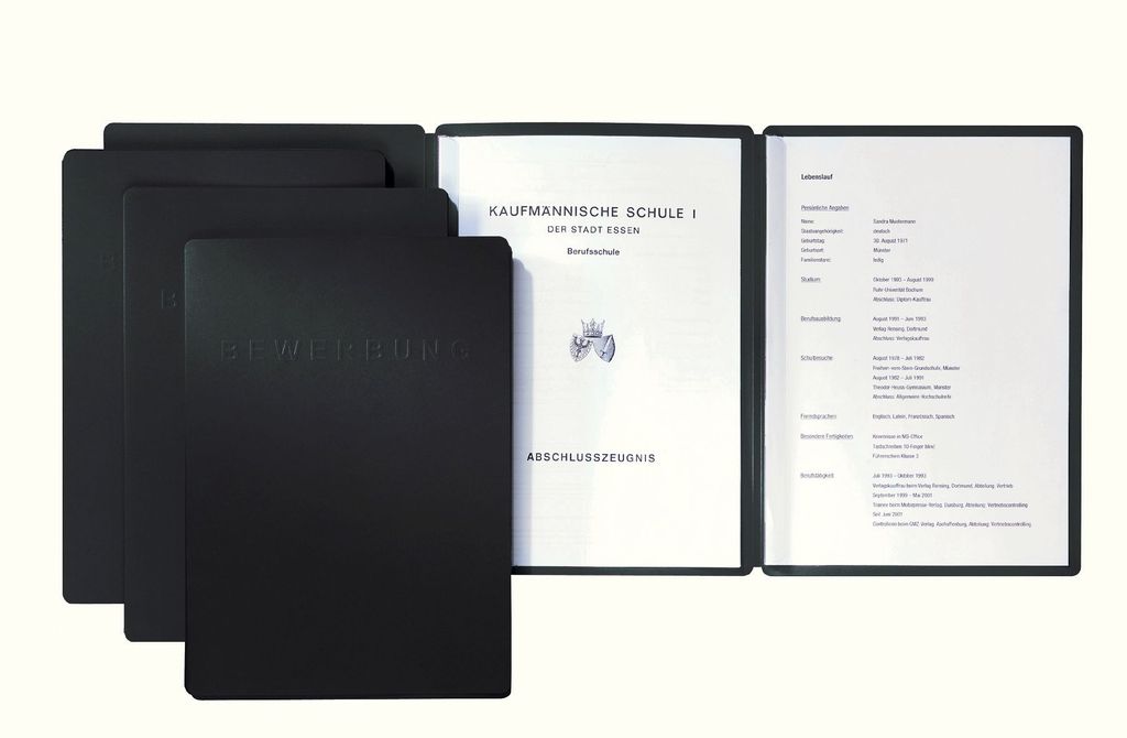 Pagna Bewerbungsmappe Supreme Classic 3tlg. schwarz