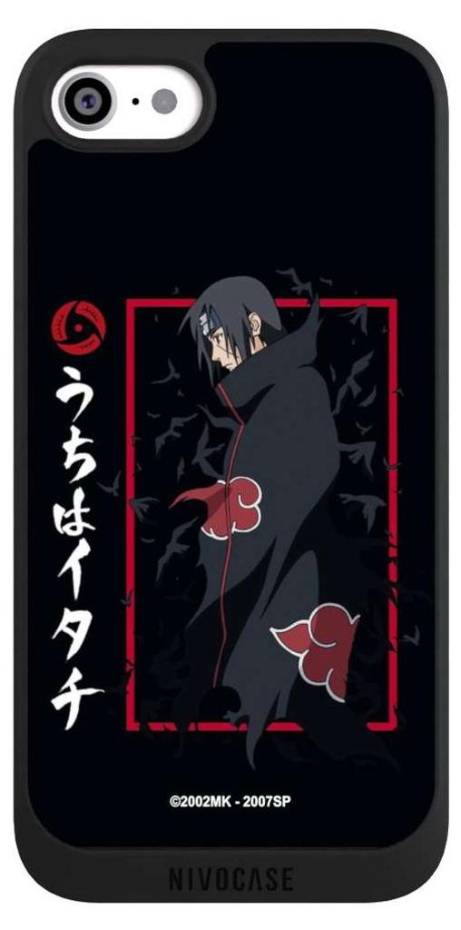 NIVOCASE Handyhülle für Apple iPhone SE (2020) Hülle NIVOpure Case Schwarz Naruto Shippuden Offizielles Lizenzprodukt Itachi Uchiha