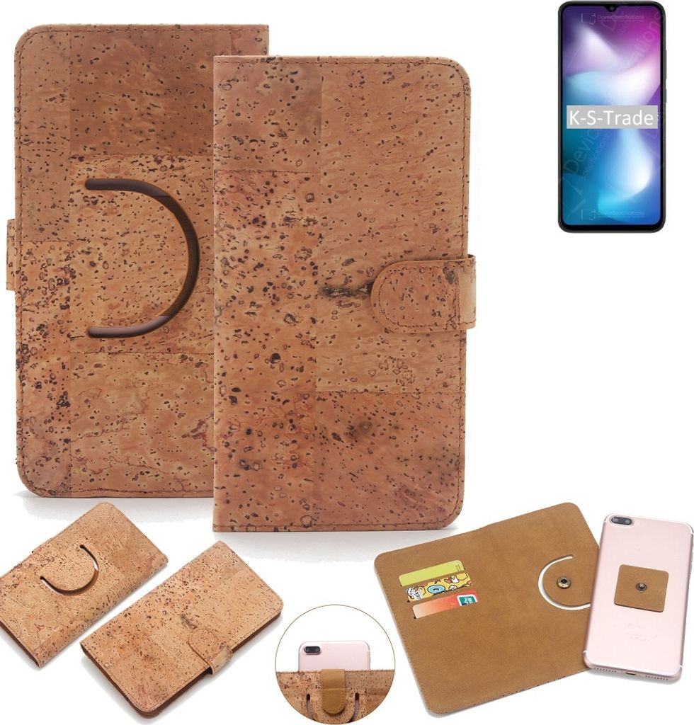 K-S-Trade Handy Hülle Schutz Hülle kompatibel mit Xiaomi Redmi 9 Activ Handyhülle Schutzhülle Korkhülle Kork-Hülle 1x