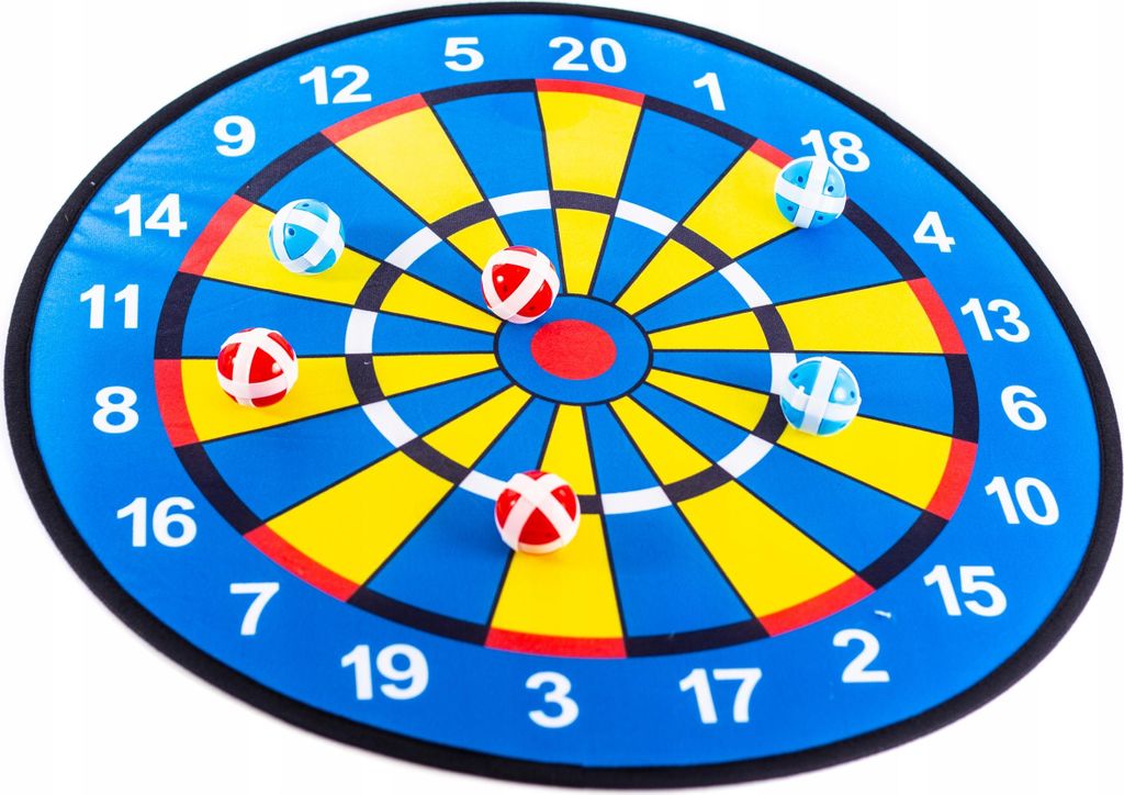 Klett Dartscheibe für Kinder Ø 70cm mit 6 Bällen - Sicheres Wurfspiel Garten & Indoor