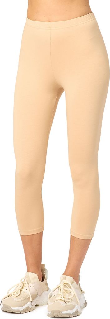 Merry Style Damen 3/4 Leggings aus Baumwolle MS10-199 (Nude, 4XL)