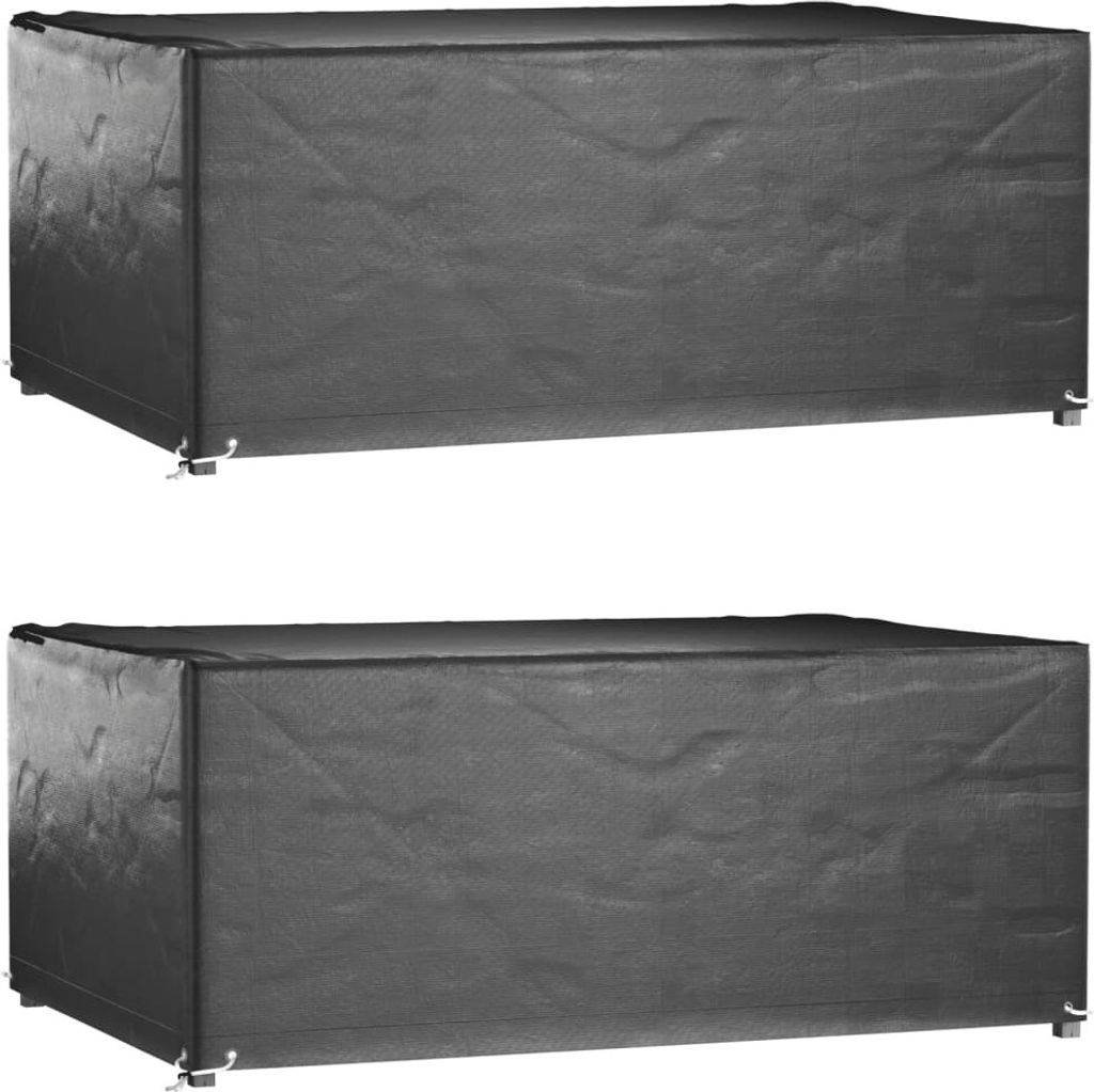 The Living Store Gartenmöbel-Abdeckungen 2 Stk. 8 Ösen 180x122x75 cm Rechteckig