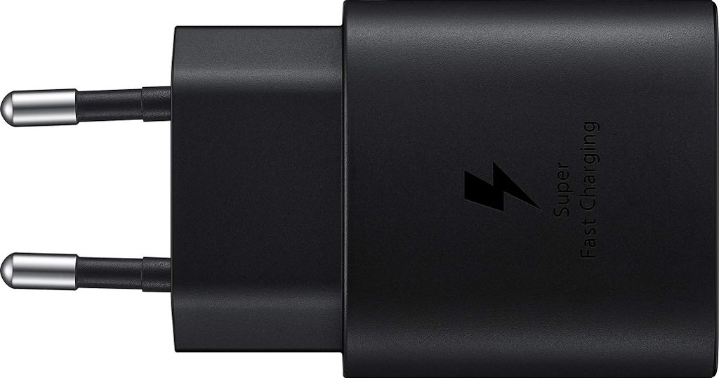 Samsung USB-C-Ladegerät, 25 W, ultraschnell, Adapter USB C auf USB, Schnellladegerät, Original-Ladegerät, ohne Kabel, Schwarz