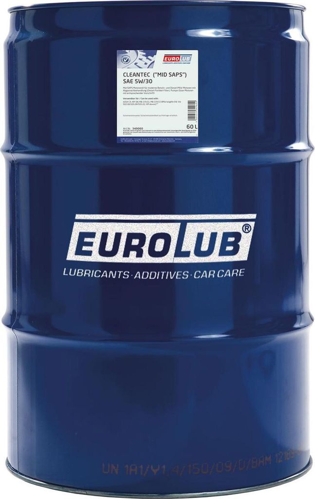EUROLUB CLEANTEC für 5W-30 60 Liter Motoröl Motorenöl Produktbild 