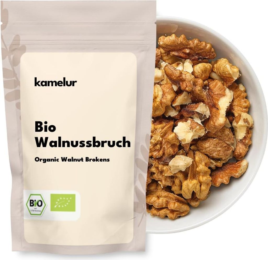 Kamelur BIO Walnusskerne Bruch 1kg, BIO Walnüsse, Walnussbruch ohne Zusätze
