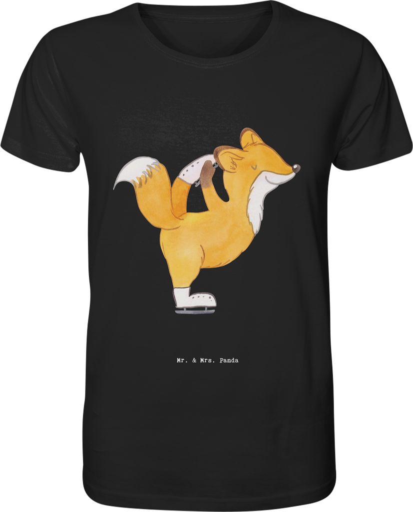 Mr. & Mrs. Panda T-Shirt Fuchs Eiskunstläufer Größe M - Schwarz - Geschenk, Eiskunst, Eiskunstläuferin, Herren, Tshirt, Herren-T-Shirt, Jersey-...