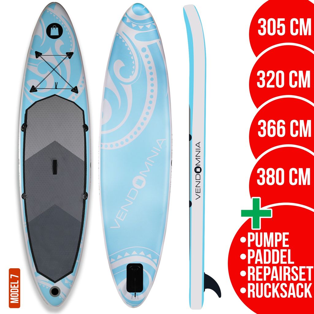 SUP Board Stand up Paddle Summer aufblasbar 6 Modelle 305x76x15cm 150KG Paddling 
